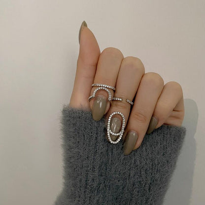 Alloy Geometry Nail Cap Ring Hand Decoration Joint Ring Jewelry