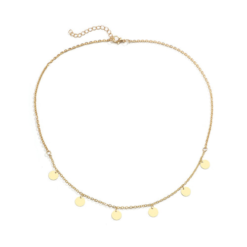 Trendy Gold Color Petals Shape Short Neck Chain Necklace Choker for Women Jewelry Collar Clavicle Necklaces Gifts Party